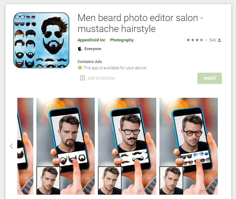 Men beard photo editor salon